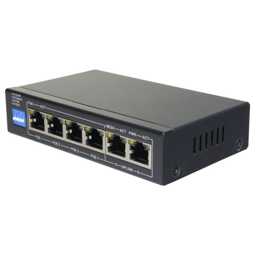 [SF-Switch/4p+2Up] SAFIRE Switch 4 Ports PoE + 2 Uplink