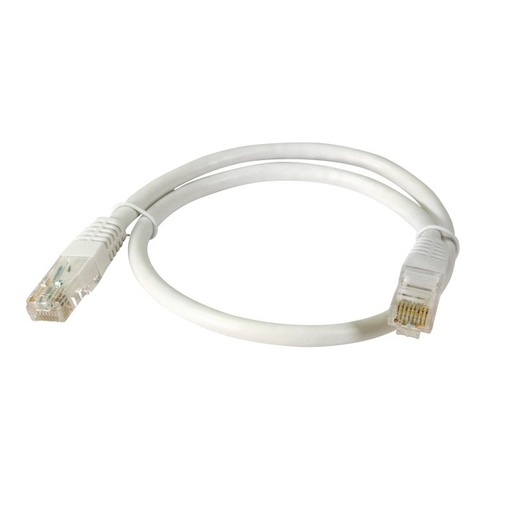 [TELEVES-rj45/0.5m] TELEVES Câble Réseau RJ45 U/UTP Cat 6 Cu PVC 0.5m Blanc